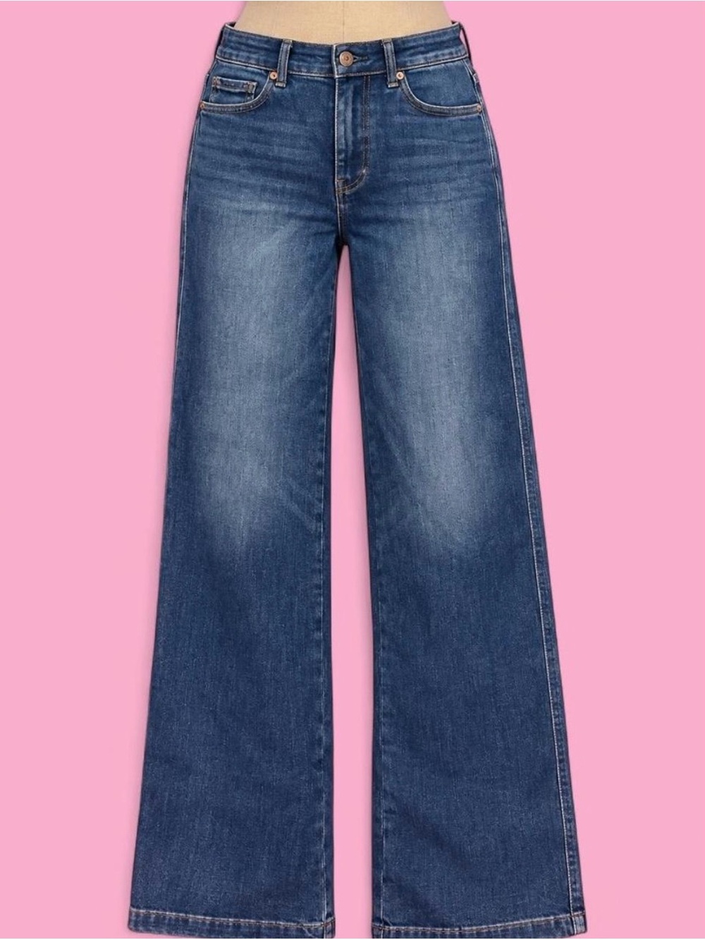 Judy Blue Size 9 High Rise Wide Leg Jeans Medium Wash